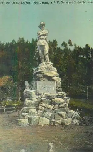 Italy Belluno province Pieve di Cadore Monumento a P.F Calvi