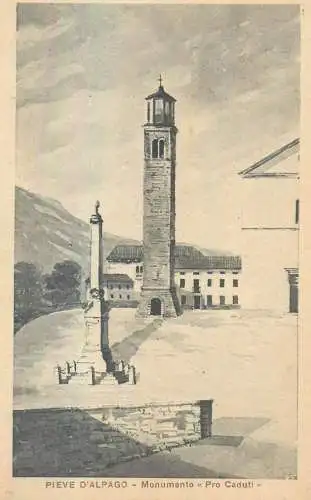 Italy Belluno Pieve d'Alpago Monumento "Pro Caduti"