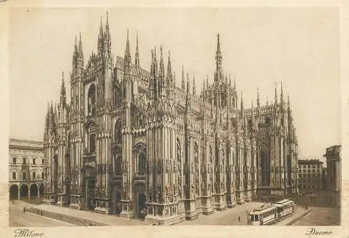 Italy Milano Duomo tramway