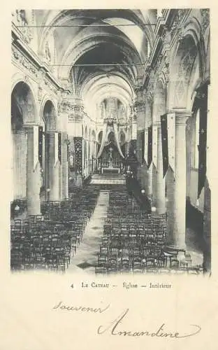 France Le Cateau (Nord) Eglise interieur