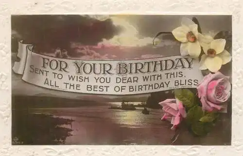 Postcard greetings card best birthday wishes UK