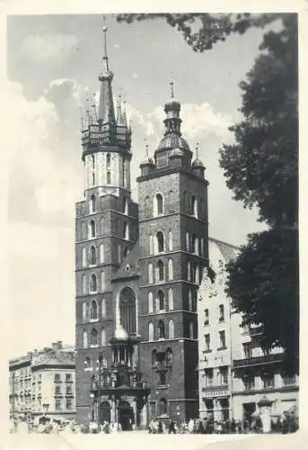 Postcard Poland Krakow Kosciol Mariacki 1966