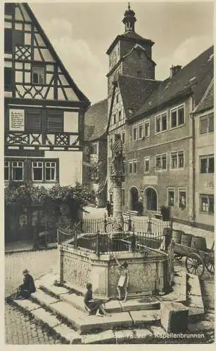 Germany Rothenburg ob der Tauber Kapellenbrunnen