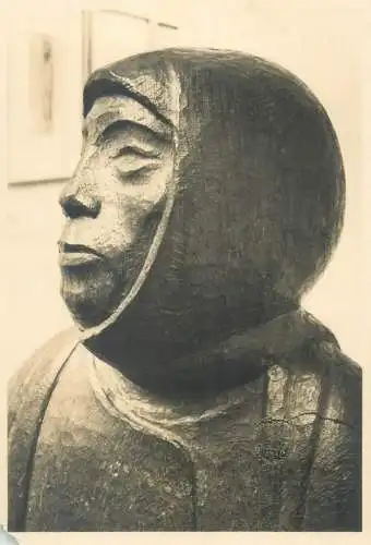 Postcard Germany Barlach Ernst Barlach mutter und king sculpture