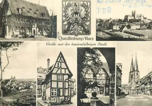 Postcard Germany Quedlinburg Harz