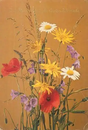 Postcard Germany flower bouquet