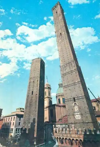 Postcard Italy Bologna the two towers
