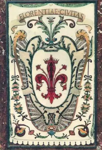 Postcard Italy Toscana > Firenze (Florence) city coat of arms Basilica S Lorenzo cappelle Medicee