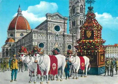Postcard Italy > Toscana > Firenze (Florence) festa dello Scoppio del Carro