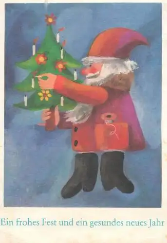 Postcard Germany Ein frohes fest Christmas scene