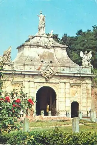 Postcard Romania Alba Iulia poarta cetatii