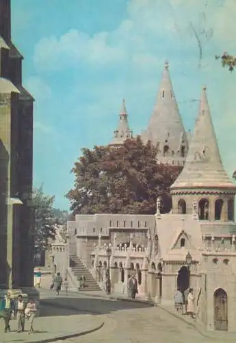 Postcard Hungary Budapest fishers bastion