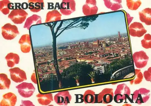 Postcard Italy Grossi Baci da Bologna