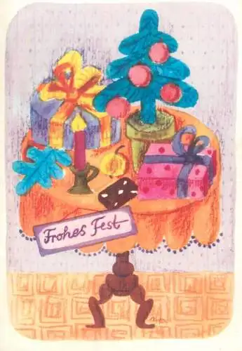 Postcard Germany Frohes Fest