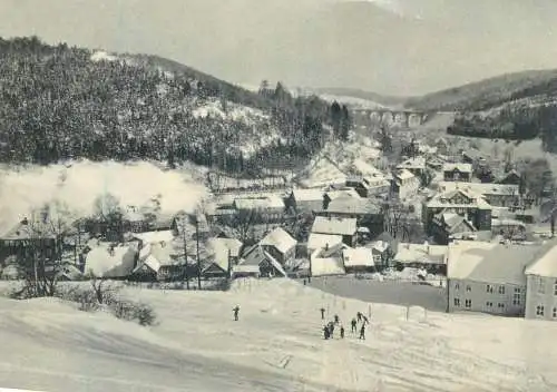 Postcard Germany Thuringia Winterfreuden in Lichte