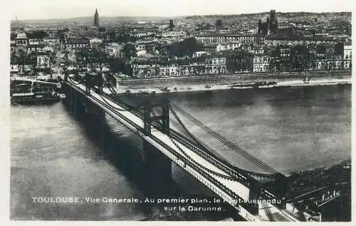 France Toulouse le Pont suspendu sur la Garonne