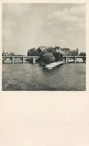 France Paris Ile de la Cite Le Square du Vert Galant & le Pont Neuf