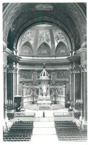 Postcard photo Christianity church interior place to identify