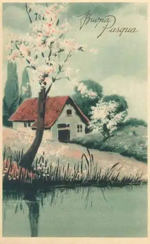 Postcard greetings card Easter Buona Pasqua