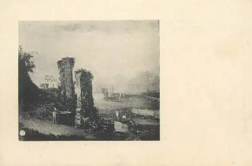 Postcard greetings card Italy Belluno Paesaggio del pittore bellunese Zais  Museo Civico