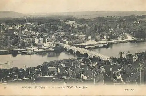 France Panorama de Joigny vue prise de l'Eglise St Jean