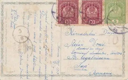 Romania corespondenta 1919 Suceava - Iasi