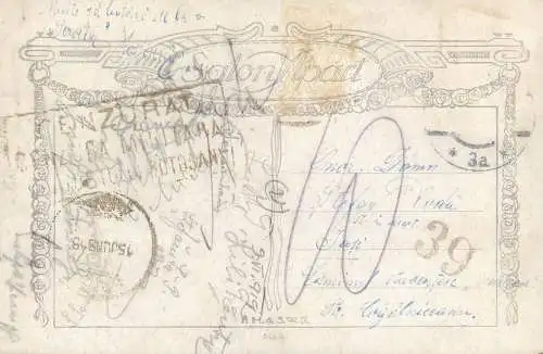 Romania 1919 cenzurat Botosani corespondenta Iasi Fine Art F. Niebler - Kirchgang Postkarte