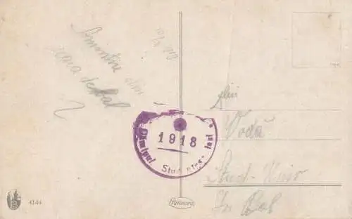 Romania carte postala corespondenta 1918 stampila Caminul Studentesc Iasi
