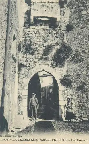 France La Turbie Vieille Rue Arc Romain