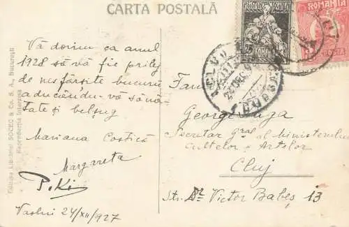 Romania corespondenta Vaslui Cluj George Iuga secretar general al Ministerului cultelor si artelor snowman pipe New Year