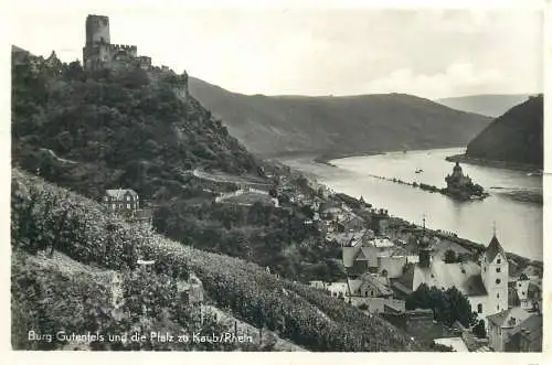 Germany Burg Gutenfels u. die Pfalz zu Kaub/Rhein