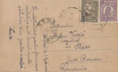Romania corespondenta magistrat Stefan Voda Baisesti - Bara Suceava  1921