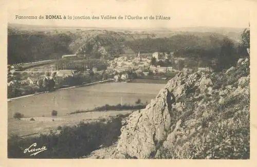 Belgium panorama de Bomal a la jonction de Vallees de l'Ourthe et de l'Aisne