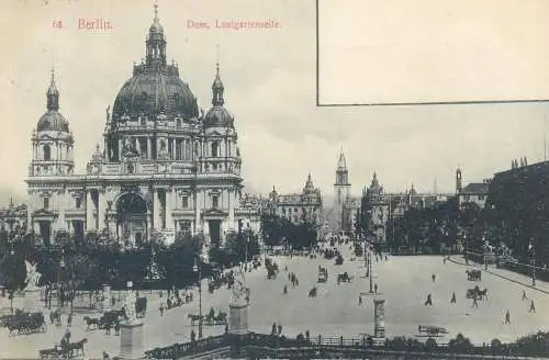 Postcard Germany Berlin Dom Lustgartenseite