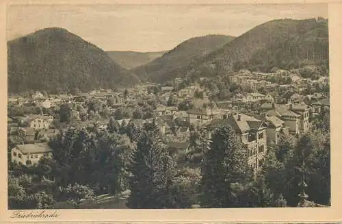 Germany Luftkurort Friedrichroda panoramic view