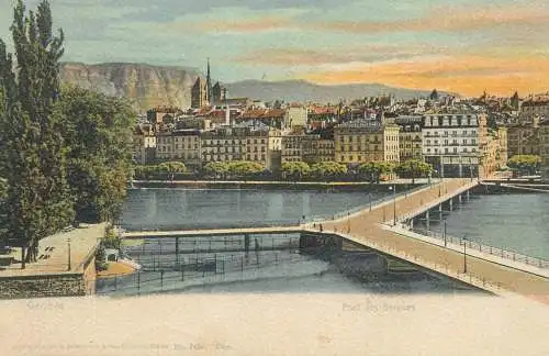 Switzerland Geneve Pont des Bergues