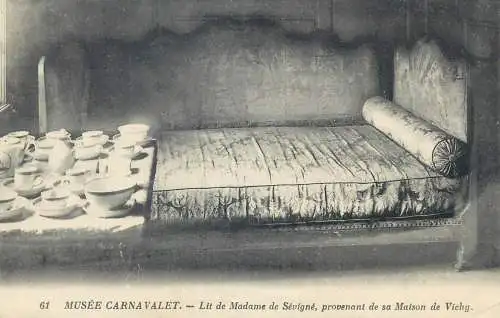 France Paris Musee de Carnavalet Lit de Madame de Sevigne  provenant de sa maison de Vichy