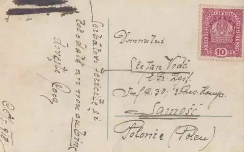 Romania judge Stefan Voda correspondance 1918 greetings postcard