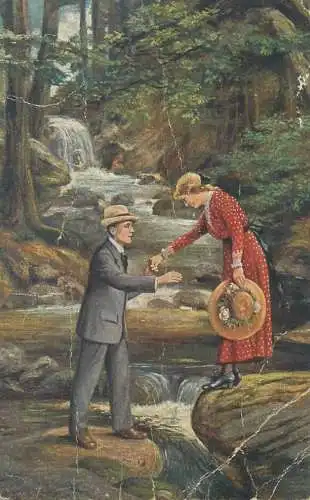 "Ritterdienst" B. Frost Deutsche Meister Gemalde