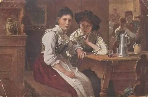 Die Dorfschonen B. Vautier Gemalde