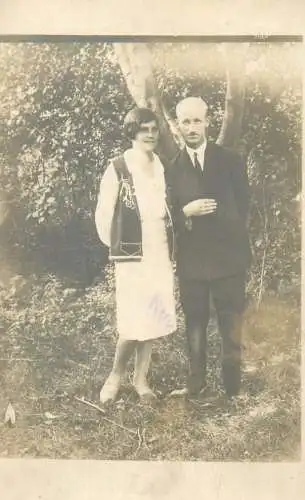 Marriage souvenir real photography social history couple pair 1931 picture