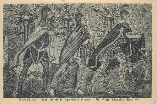 Italy Ravenna Basilica di S Apollinare Nuovo Re Magi mosaico sec VI