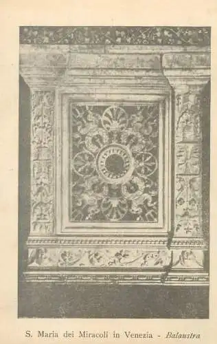 Italy Venezia S Maria dei Miracoli Balaustra
