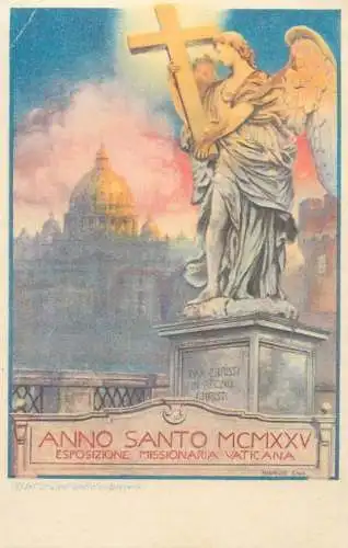 Anno Santo MCMXXV 1925 Esposizione Missionaria Vaticana Cartolina Commemorativa Ufficiale