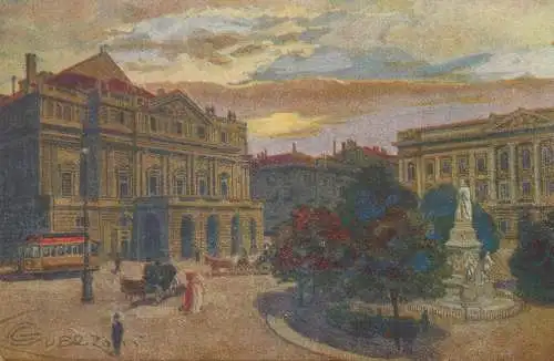 Italy Milano Piazza e Teatro della Scala