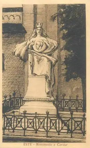 Italy Este (Padova) Monumento a Cavour