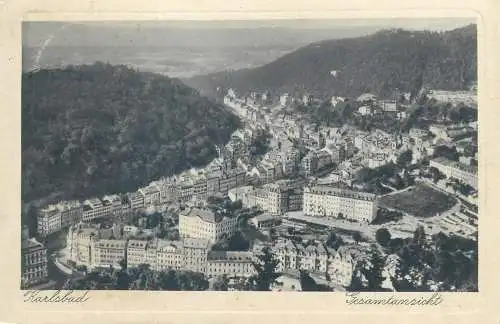 Czech Republic Karlovy Vary Karlsbad panoramic view