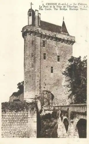 Postcard France Chinon I et L le chateau