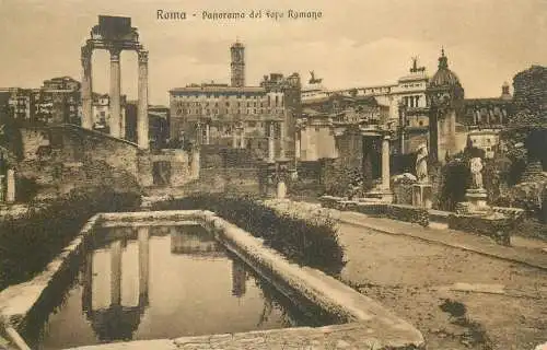 Postcard Italy Rome panorama del Foro Romano