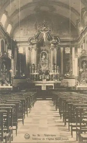 Postcard Belgium Verviers eglise Saint-Joseph